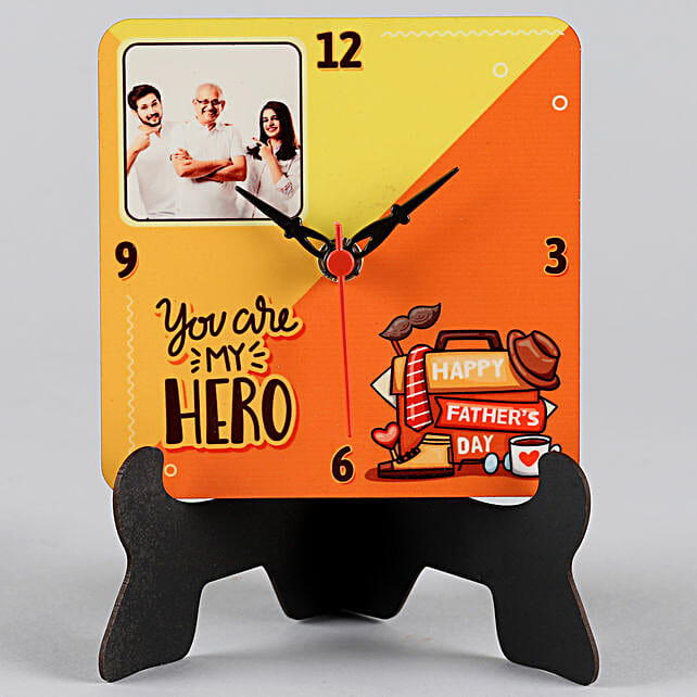 personalised table clock for dad