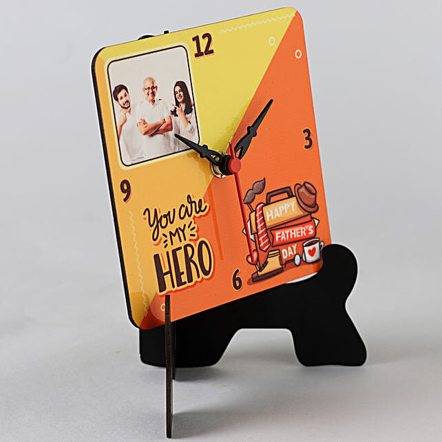 personalised table clock for dad
