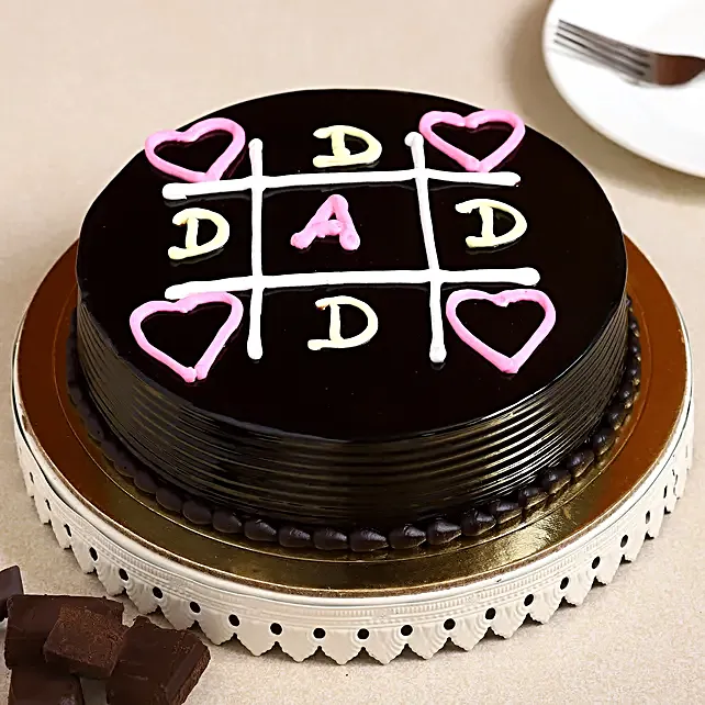 Happy Fathers Day Truffle Cake Eggless Half Kg