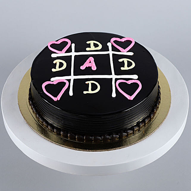 Happy Fathers Day Truffle Cake Eggless Half Kg