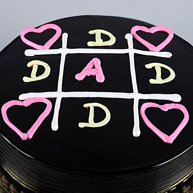 Happy Fathers Day Truffle Cake Eggless Half Kg