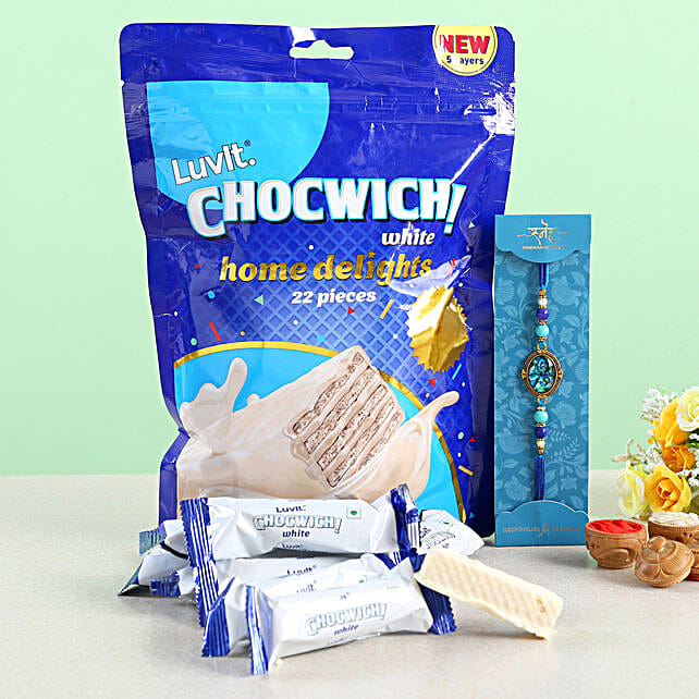 Buy/Send Beautiful Epoxy Rakhi & Chocolates Online- FNP