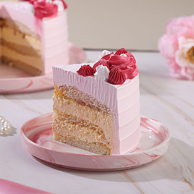 Blushing Love For Mom Cream Cake