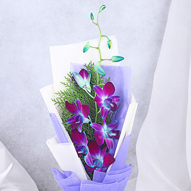 Enchanted Blue Orchid Bouquet