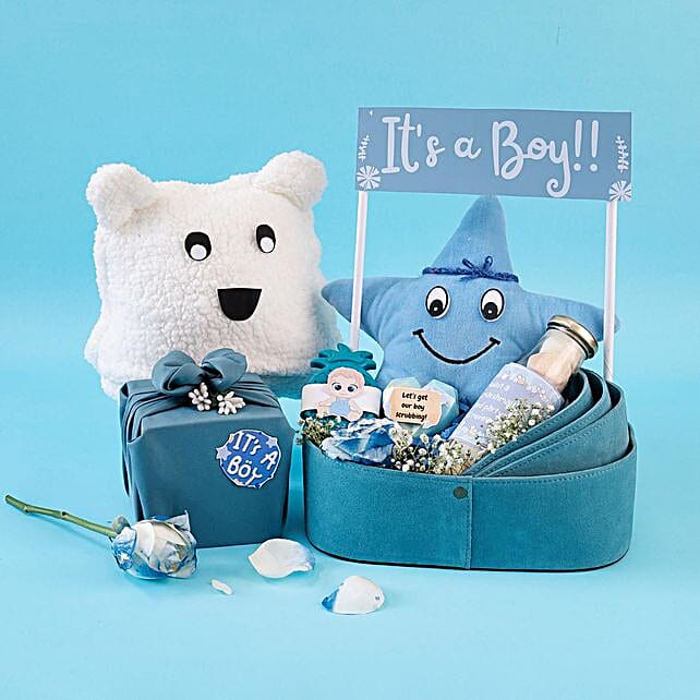 Buy/Send New Born Baby Boy Gift Hamper Online- FNP