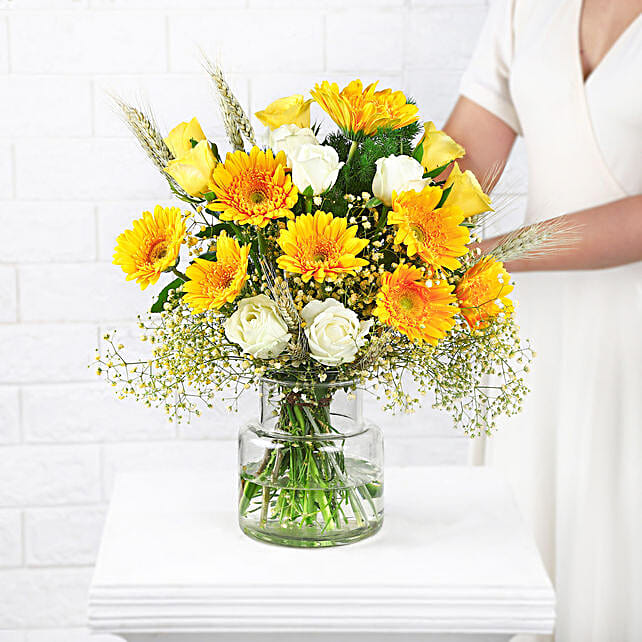 Sunshine Floral Jar For Super Dad