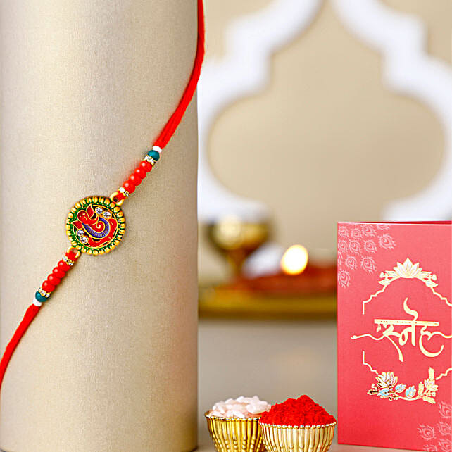 Ganesha Blessings Rakhi Set N Ferrero Bliss