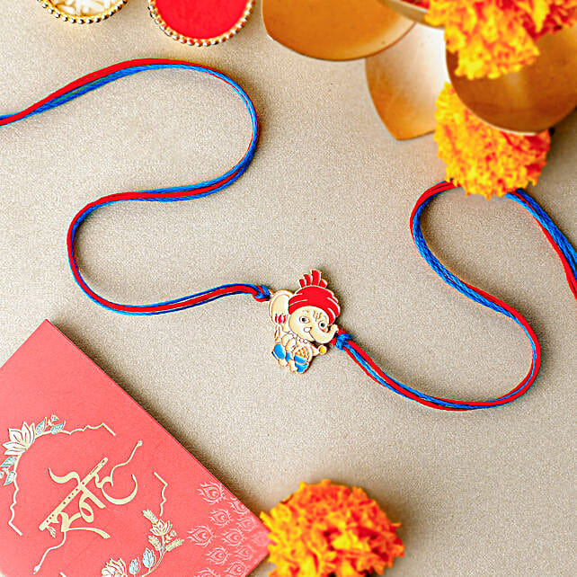 Ganesha Blessings Rakhi Set N Ferrero Bliss