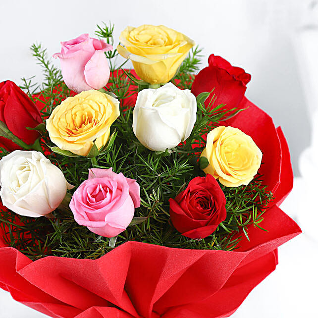 Mixed Roses Romantic Bunch
