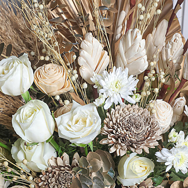 Rustic Roses N Daisies Warm Greetings