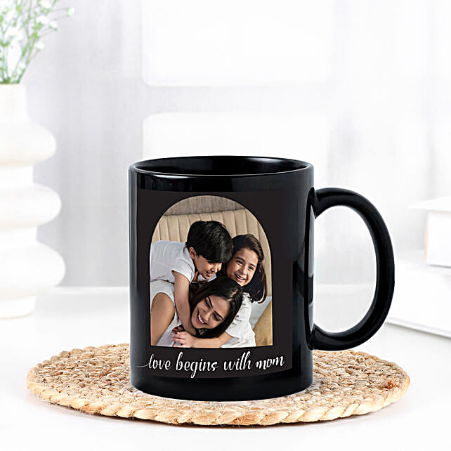 Personalised Love Begins With Mom Gift Mug