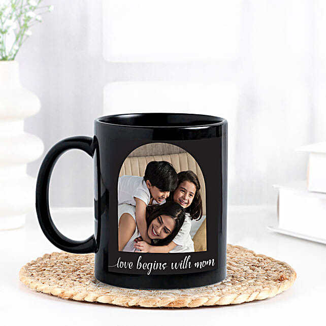 Personalised Love Begins With Mom Gift Mug