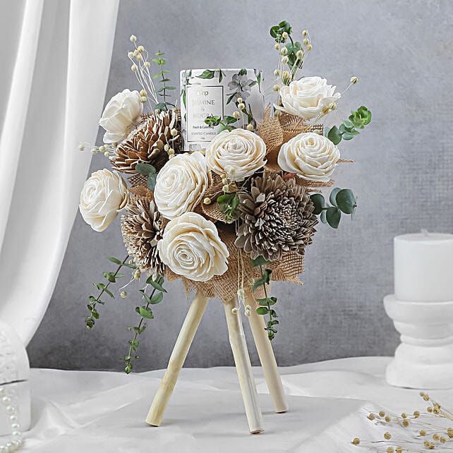 Earthy Elegance Sola Flower Gift Arrangement