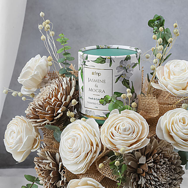 Earthy Elegance Sola Flower Gift Arrangement