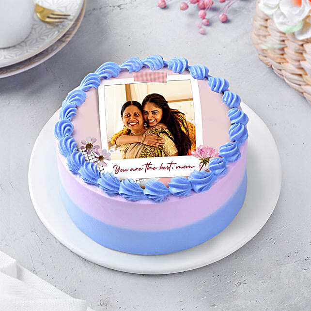 Customised Chocolate Photo Cake for Mum  250g