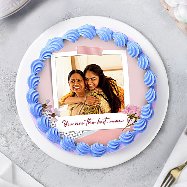 Customised Chocolate Photo Cake for Mum  250g