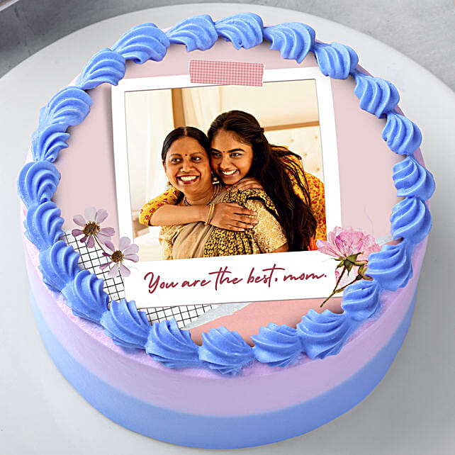 Customised Chocolate Photo Cake for Mum  250g