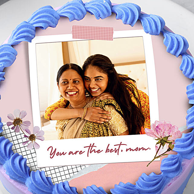 Customised Chocolate Photo Cake for Mum  250g