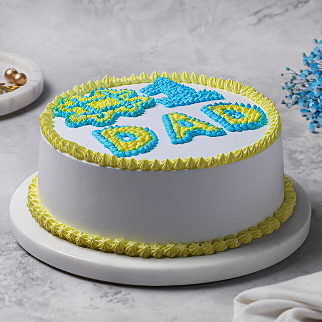 Butterscotch Eggless Cream Cake for Cool Dad  500g