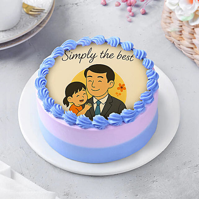 Choco Eggless Cream Cake for Fathers Day
