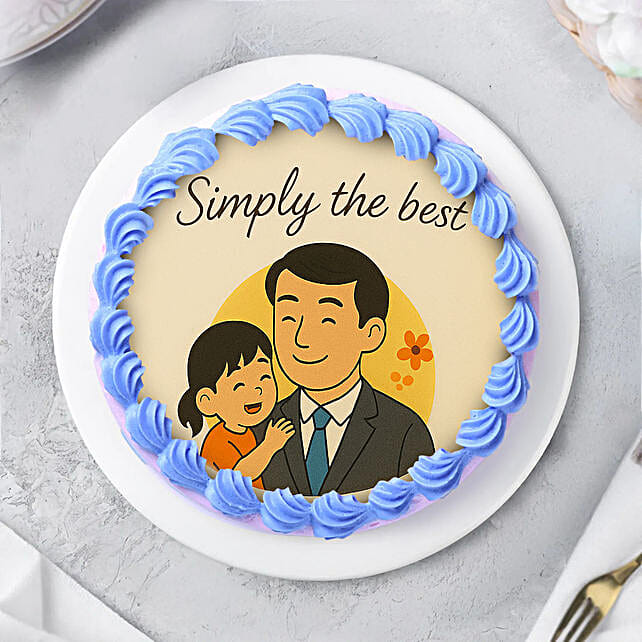 Choco Eggless Cream Cake for Fathers Day
