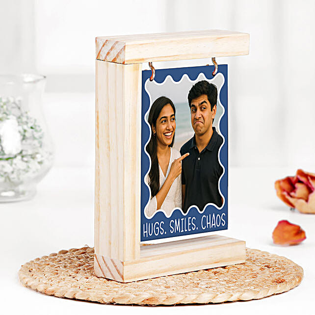Devotional Rudrakash Rakhi with Custom Photo Frame