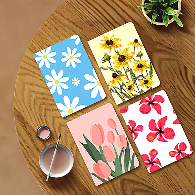 Buy/Send Refined Papboo Floral Ruled Notebook Set for Writers Online- FNP