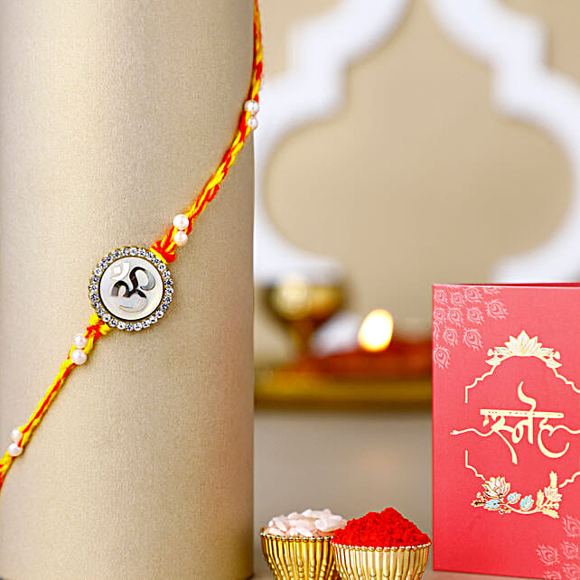 Devotional Om Rakhi N Flavourful Treat Box
