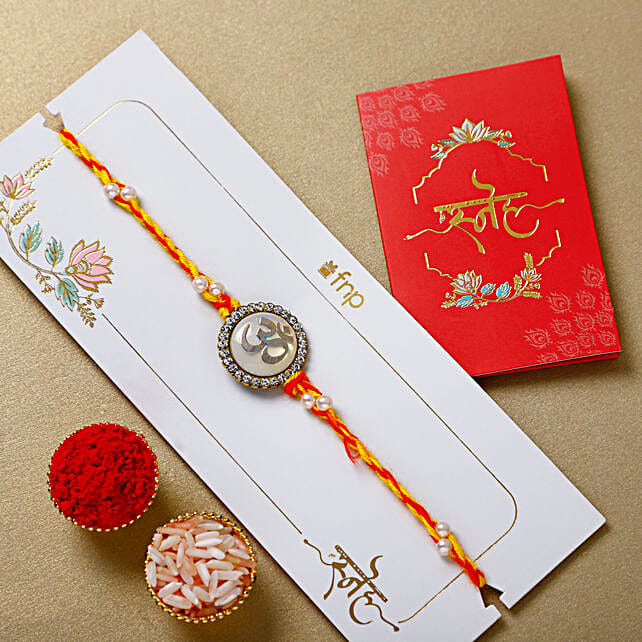 Devotional Om Rakhi N Flavourful Treat Box