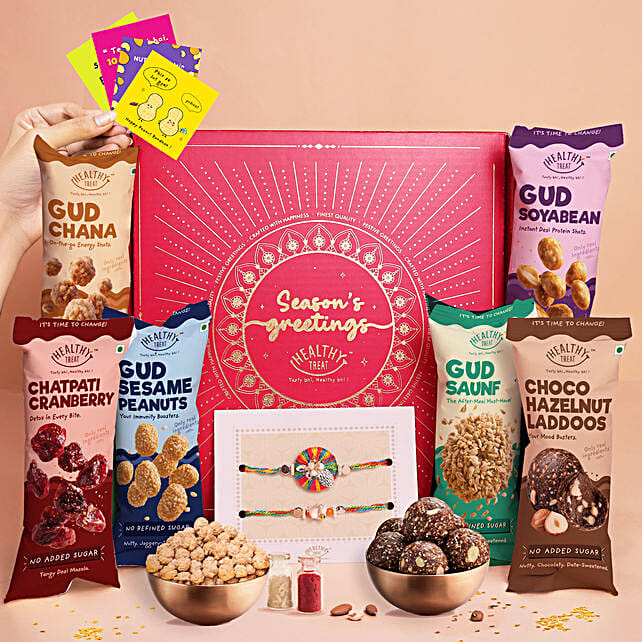 Mini Munch Rakhi Hamper with Gud Goodies