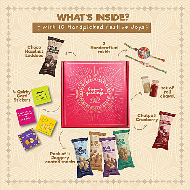 Mini Munch Rakhi Hamper with Gud Goodies