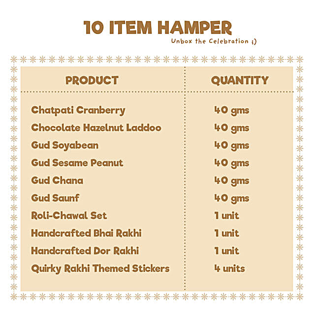 Mini Munch Rakhi Hamper with Gud Goodies