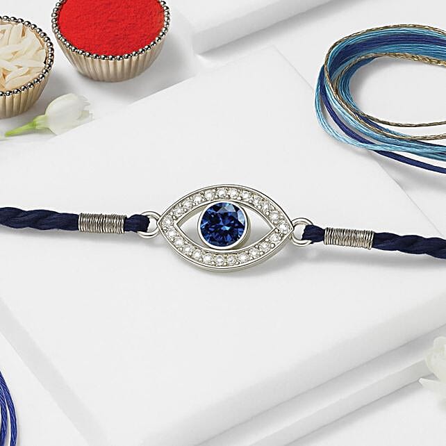 925 Silver Evil Eye Rakhi Gift