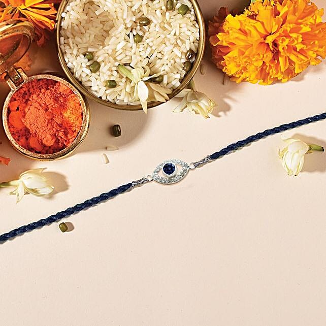925 Silver Evil Eye Rakhi Gift