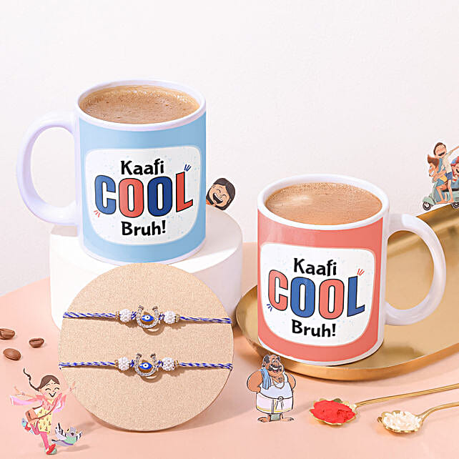 Twin Mug N Set of 2 Evil Eye Rakhis