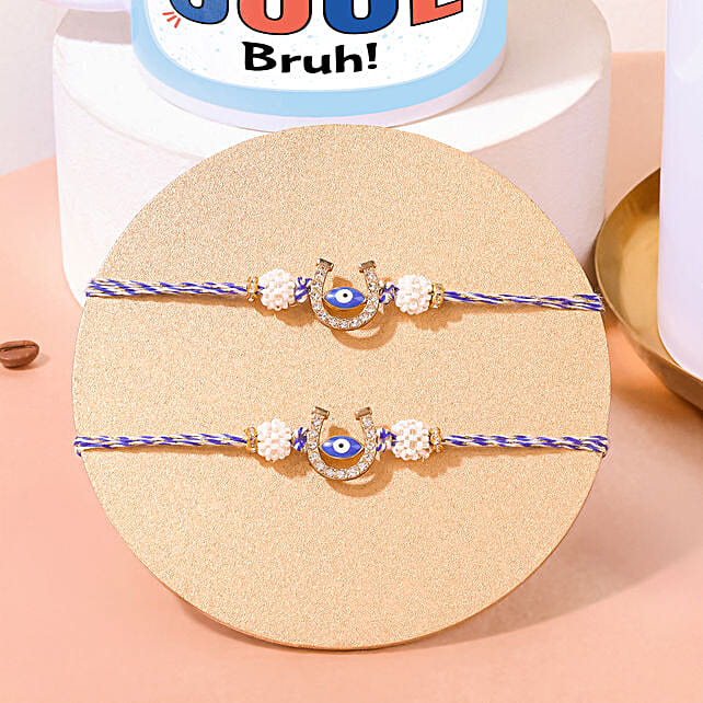 Twin Mug N Set of 2 Evil Eye Rakhis