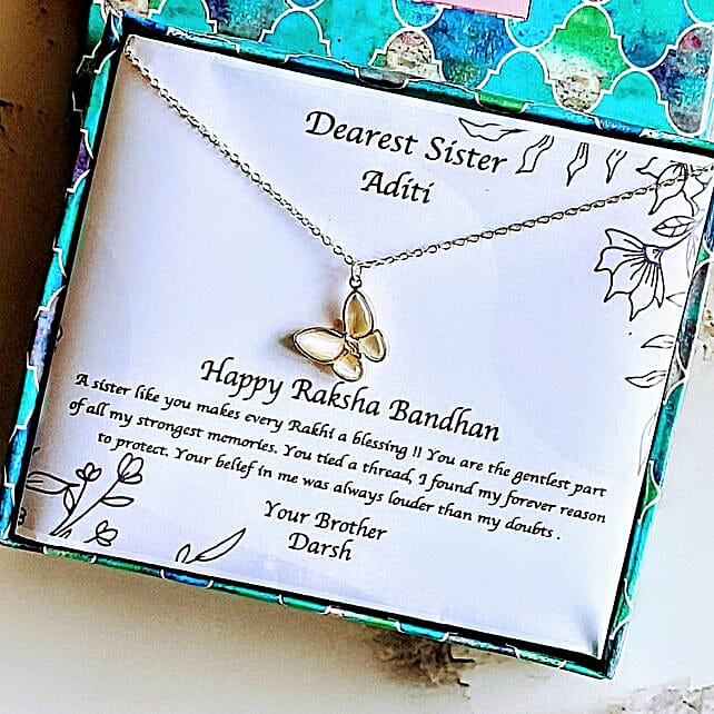 Personalised Rakhi Pendant for Sister