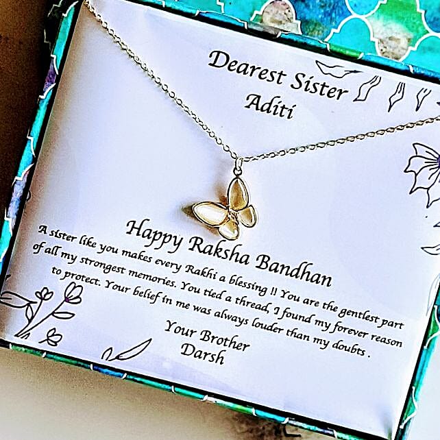 Personalised Rakhi Pendant for Sister