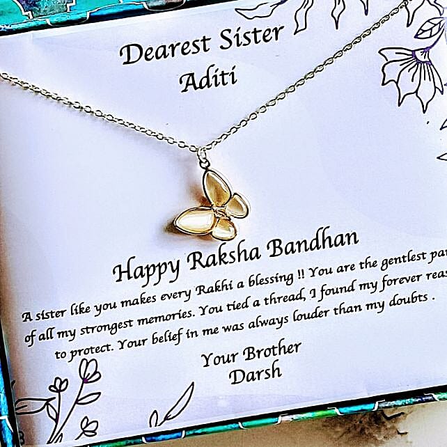 Personalised Rakhi Pendant for Sister