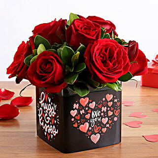 Rose Flower Valentine/'s Day Lovers/' Gift Romantic Flowers With Base BH