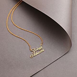 Buy/Send Personalised Couple Name Necklace Online- FNP