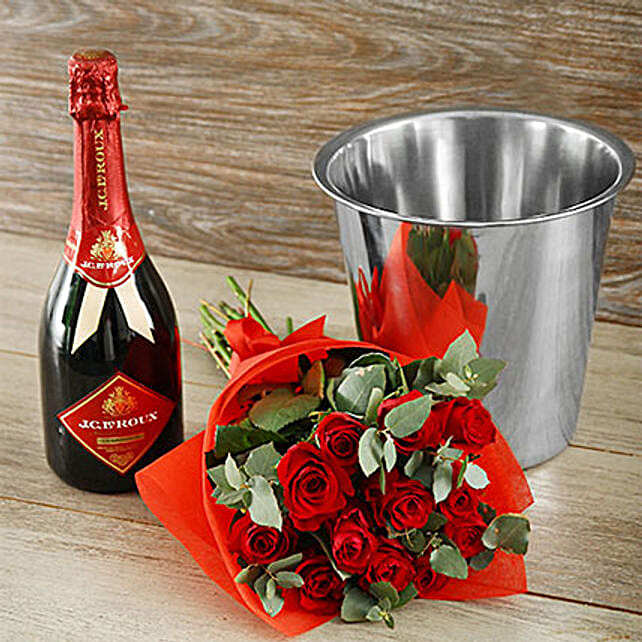 Red Rapture Bubbly And Roses Gift south-africa | Gift Red Rapture ...