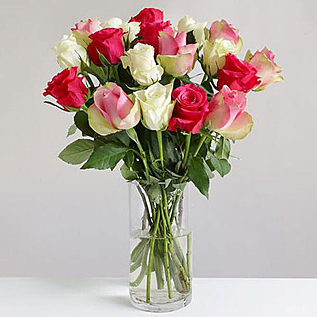 18 Mixed Roses uk | Gift 18 Mixed Roses- FNP