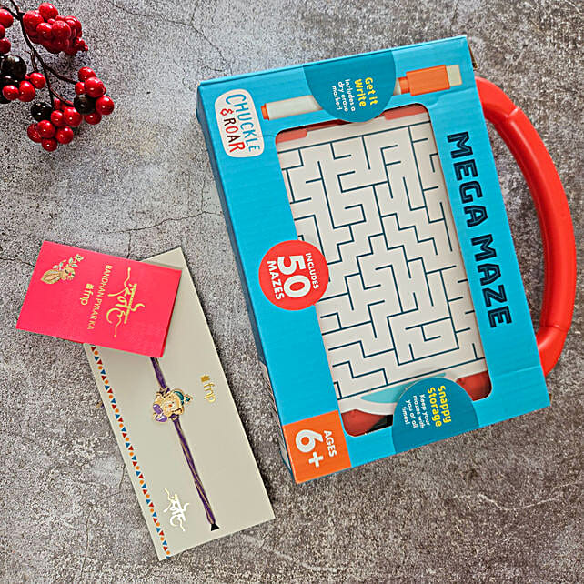 Bal Ganesha Rakhi with Mega Maze Game Combo usa | Gift Bal Ganesha ...